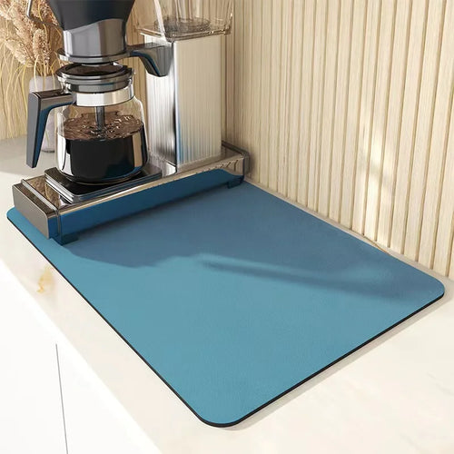 VIKAMA Solid Color Diatomaceous Earth Drying Mat Non-slip Absorbent