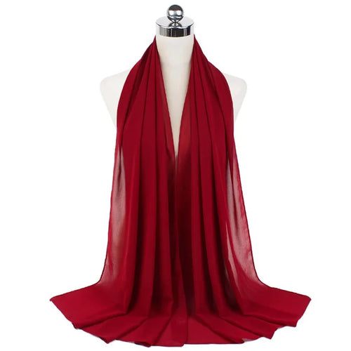 Women Muslim Chiffon Hijab Shawls Scarf Modal Cotton Jersey Hijabs