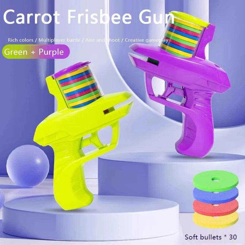 1PC Kids Outdoor Disc Gun Toy Flying Frisbee Shooting Launcher