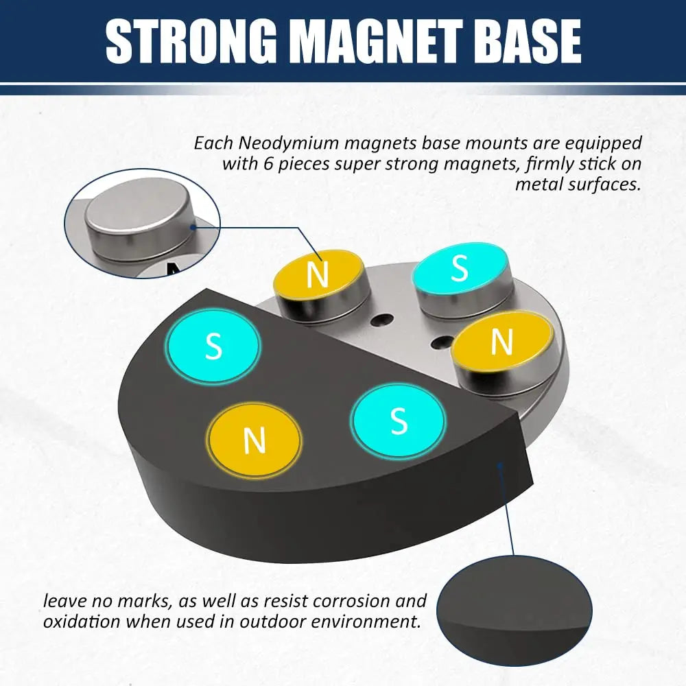 Strong Rubber Coated Magnets, Neodymium Magnets with M4 Female Thread