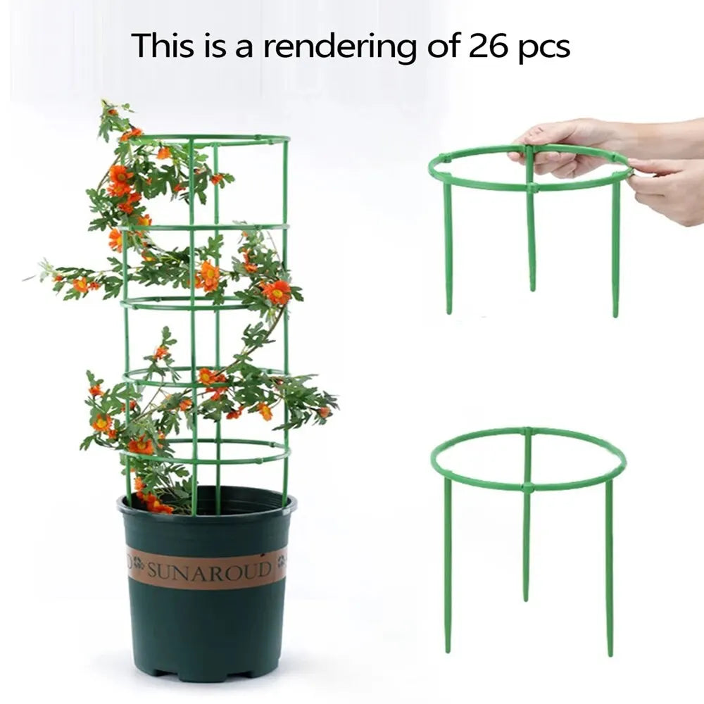 2/4Packs Plant Support Stake Stackable Garden Flower Support, Plant