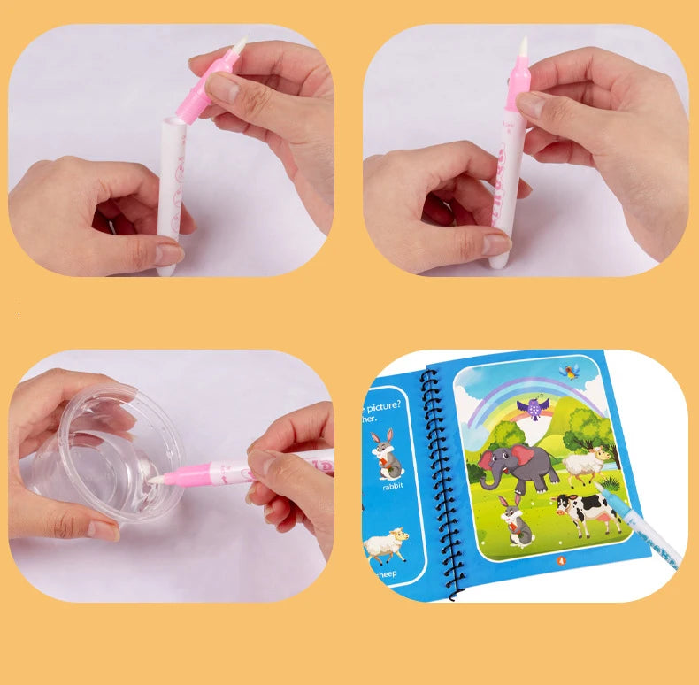 NEW Kids Magic Water Drawing Books Coloring Books Painting Toys for