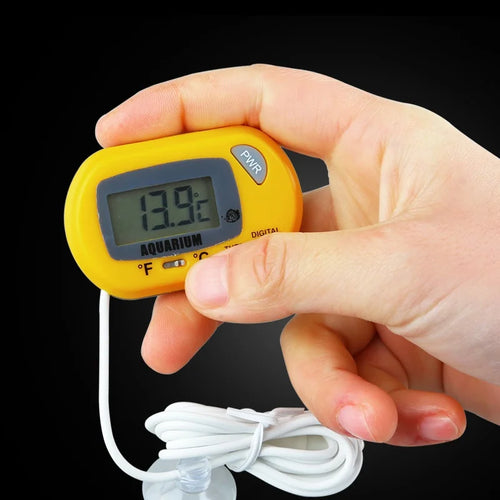 Digital Aquarium Thermometer with Probe Suction Cup Fish Tank Water