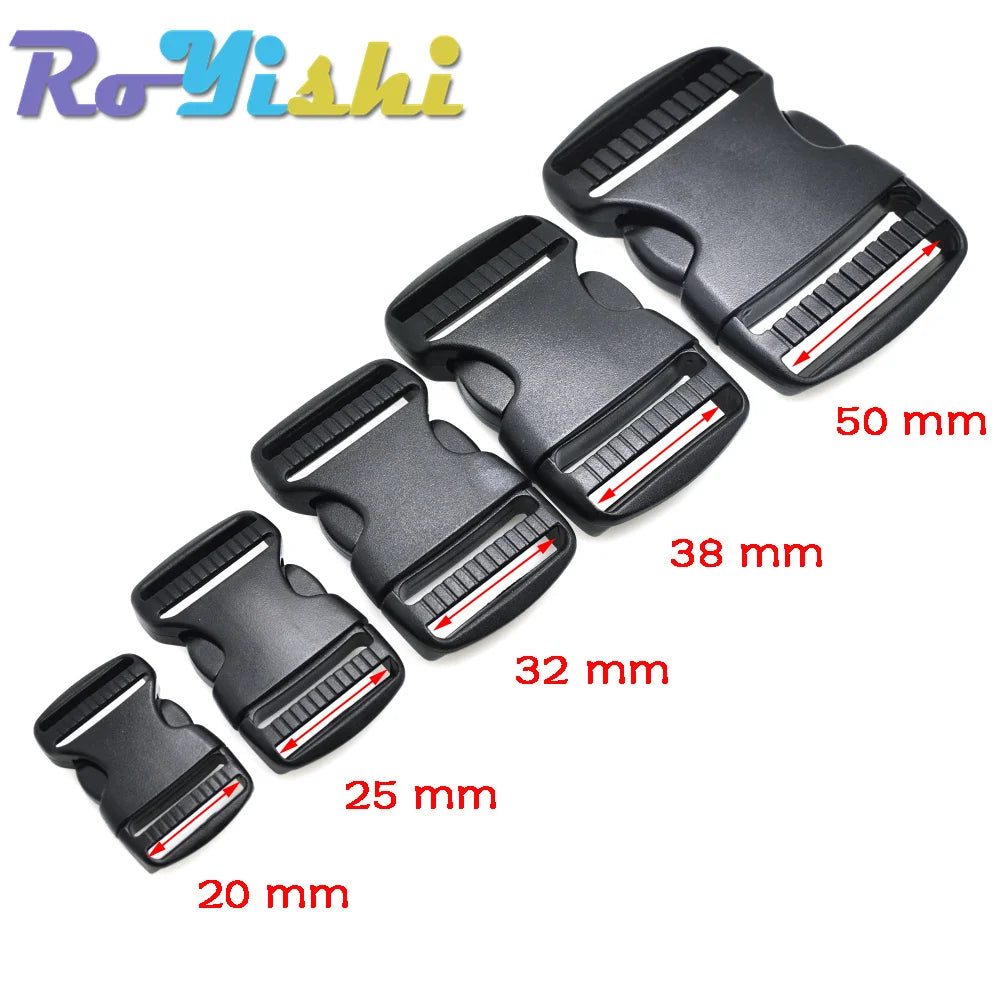 2 Pcs/Pack 20~50mm Plastic Hardware Dual Adjustable Side Release