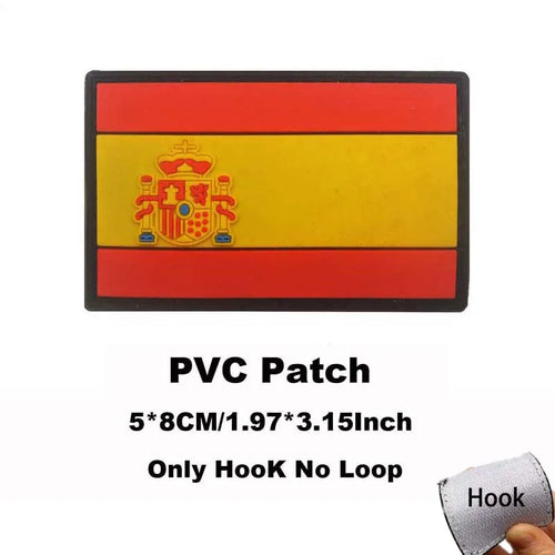 Infrared Reflective Patch Spanish Flag,Burgundy Cross Emblem Applique