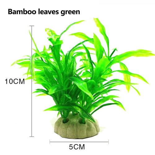 1PC Plastic Manmade Water Plant Grass Decor akvaryum dekor Green 15cm