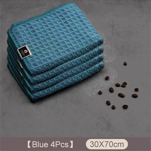 1/4pc Coffee Bar Barista Cleaning Towel Super Absorbent Microfiber