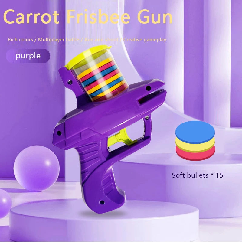 1PC Kids Outdoor Disc Gun Toy Flying Frisbee Shooting Launcher