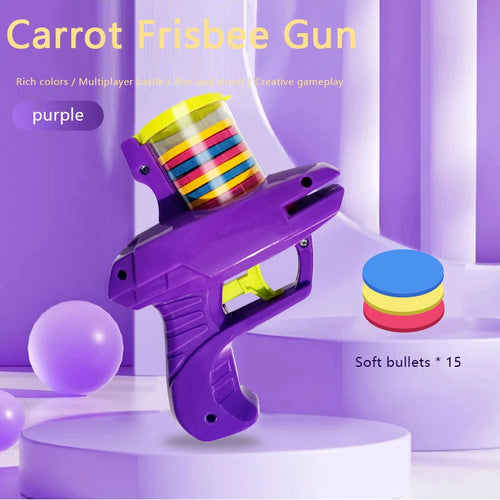 1PC Kids Outdoor Disc Gun Toy Flying Frisbee Shooting Launcher