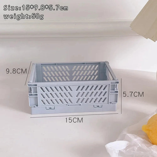 6 Color Organizing Storage Baskets Case Folding Student Desktop Basket