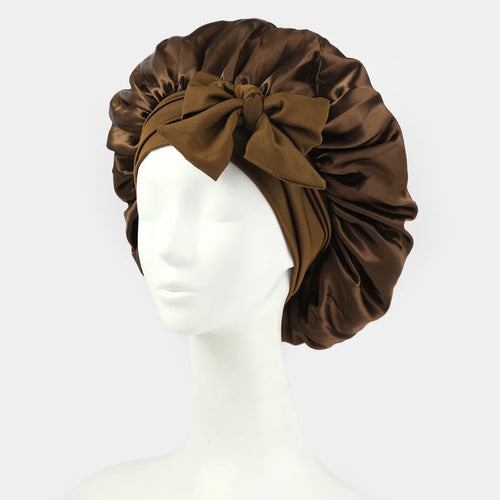 Satin Silk Hair Bonnet | Adjustable Tie Band | Sleep Bonnet for Women