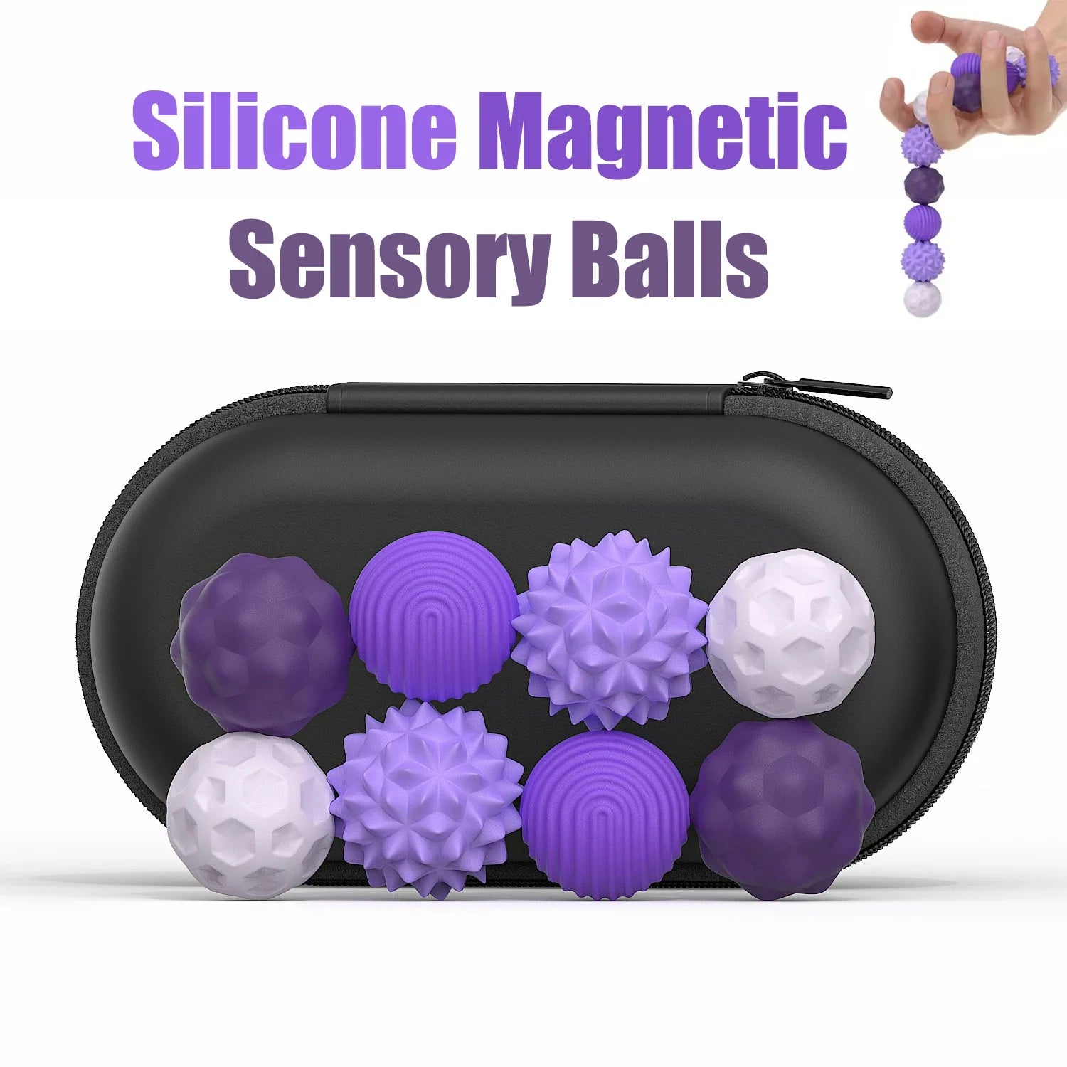 Silicone Magnetic Sensory Balls Fidget Toy Worry Balls Autism Calming