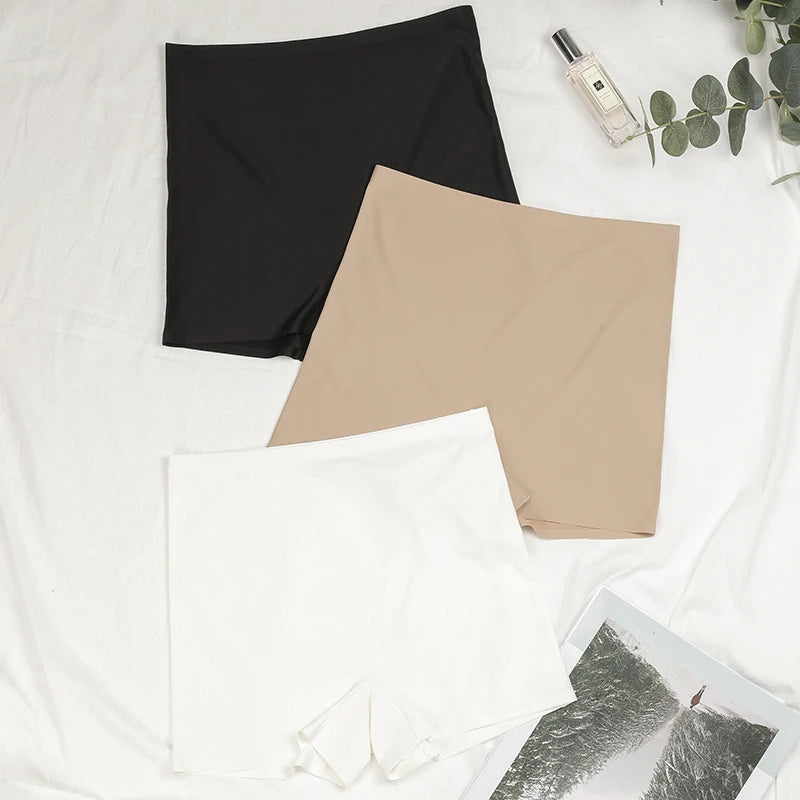 Hot Sale Seamless Ice Silk Solid Biker Shorts Boxer Short Leggings