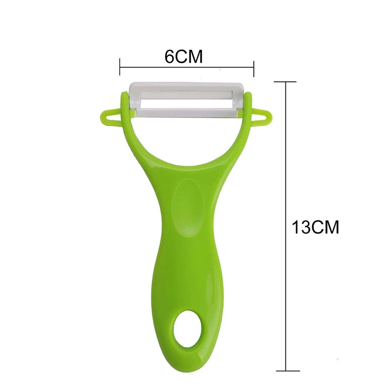 LMETJMA Ceramic Peeler 4 Color Vegetable Fruit Peeler Kitchen Potato