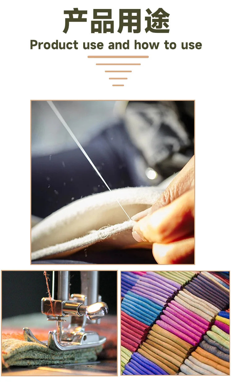 10 Colors/Set Yarn 402 100% Polyester Durabl 400 Yard Each Spool