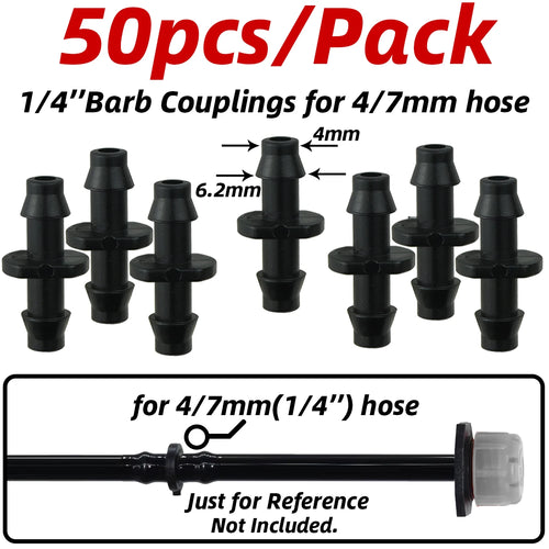 1-50pcs Barbed Connectors Irrigation Fittings Drip Irrigation Barbed