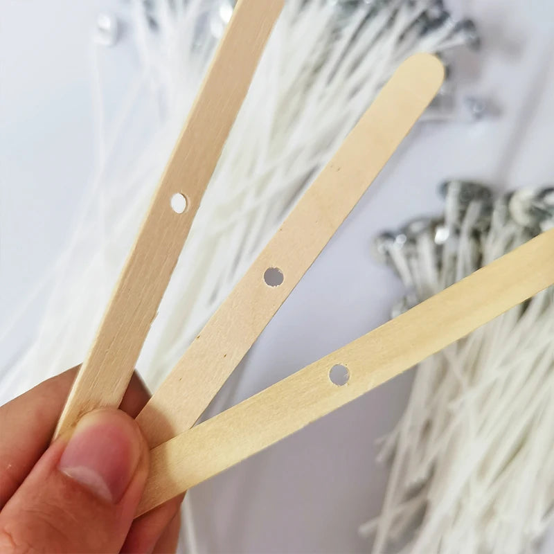 53pcs Candle Wicks Holder Waxed Cotton Candle Wicks Set with Stand