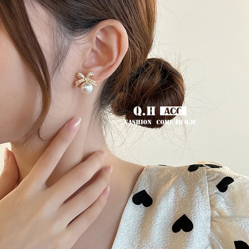 French Sweet Personality Pearl Simple And Small Design Sense Full Of