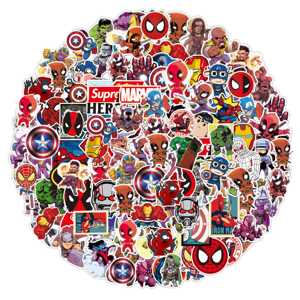 10/30/50/100pcs Disney Marvel The Avengers Stickers Super Hero Decals