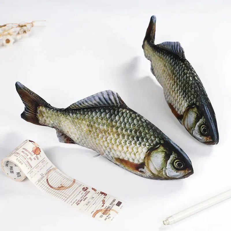 1pc Creative and Quirky Gift Simulated Fish Pen Bag Simulated Crucian