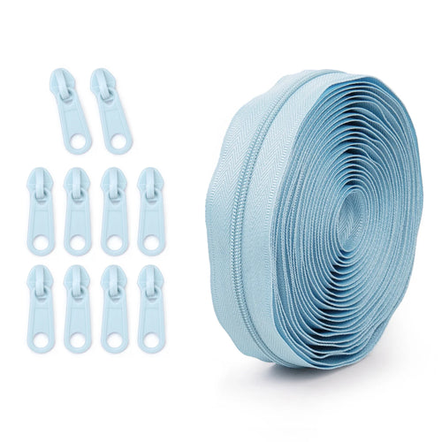 1 group = 4.5m zipper + 10 plastic zipper heads, 20 colors optional,