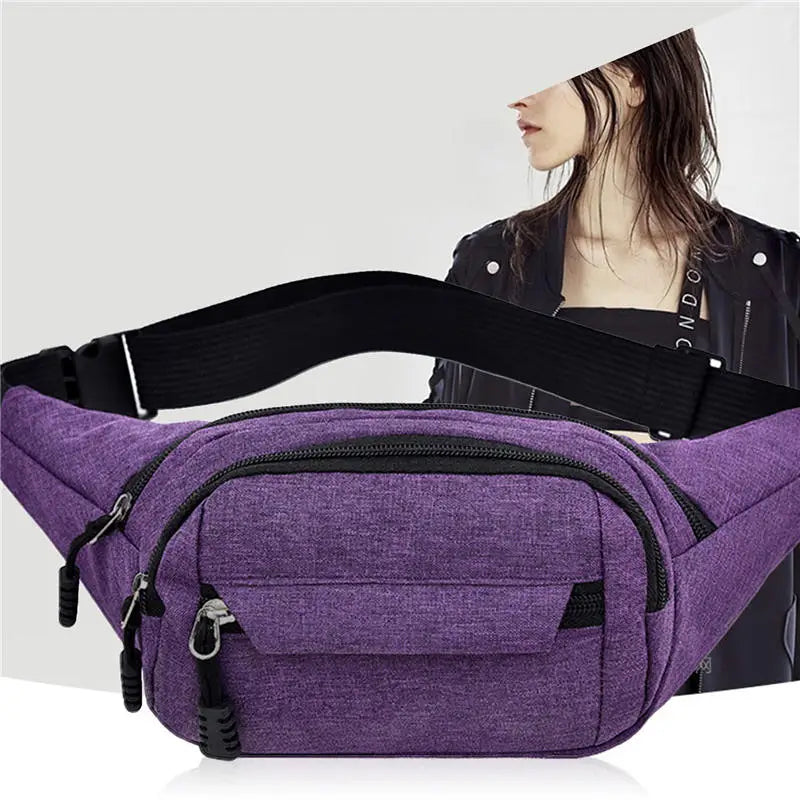 Waist Packs Waterproof Outdoor Sports Bag Unisex Canvas Pouch Fanny
