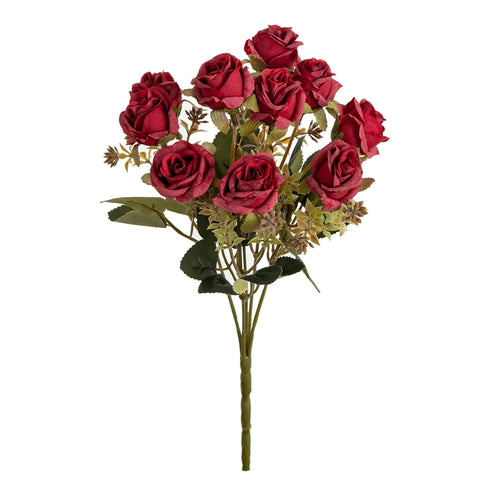 Silk Rose Artificial Flower Hotsale Wedding Bridal Bouquet Home