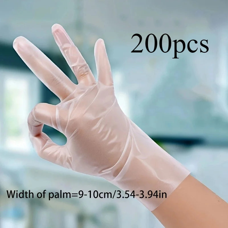 Premium TPE Disposable Gloves-Thick, Transparent & Food Grade for