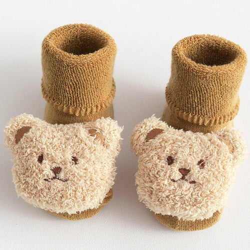 Baby Socks Cotton Thick Warm Cozy Cute Cartoon Bear Infant Girls Boys