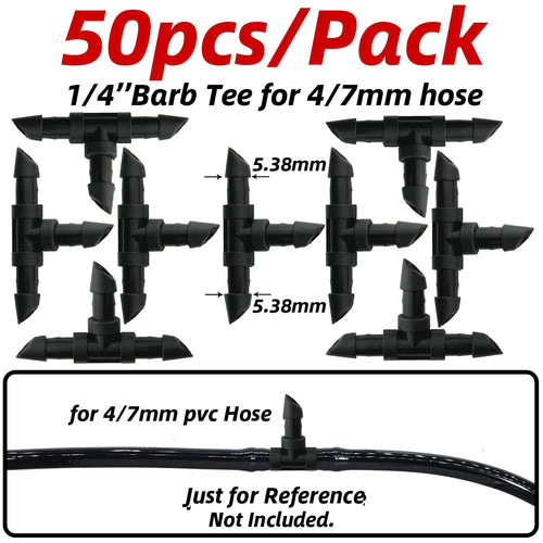 1-50pcs Barbed Connectors Irrigation Fittings Drip Irrigation Barbed