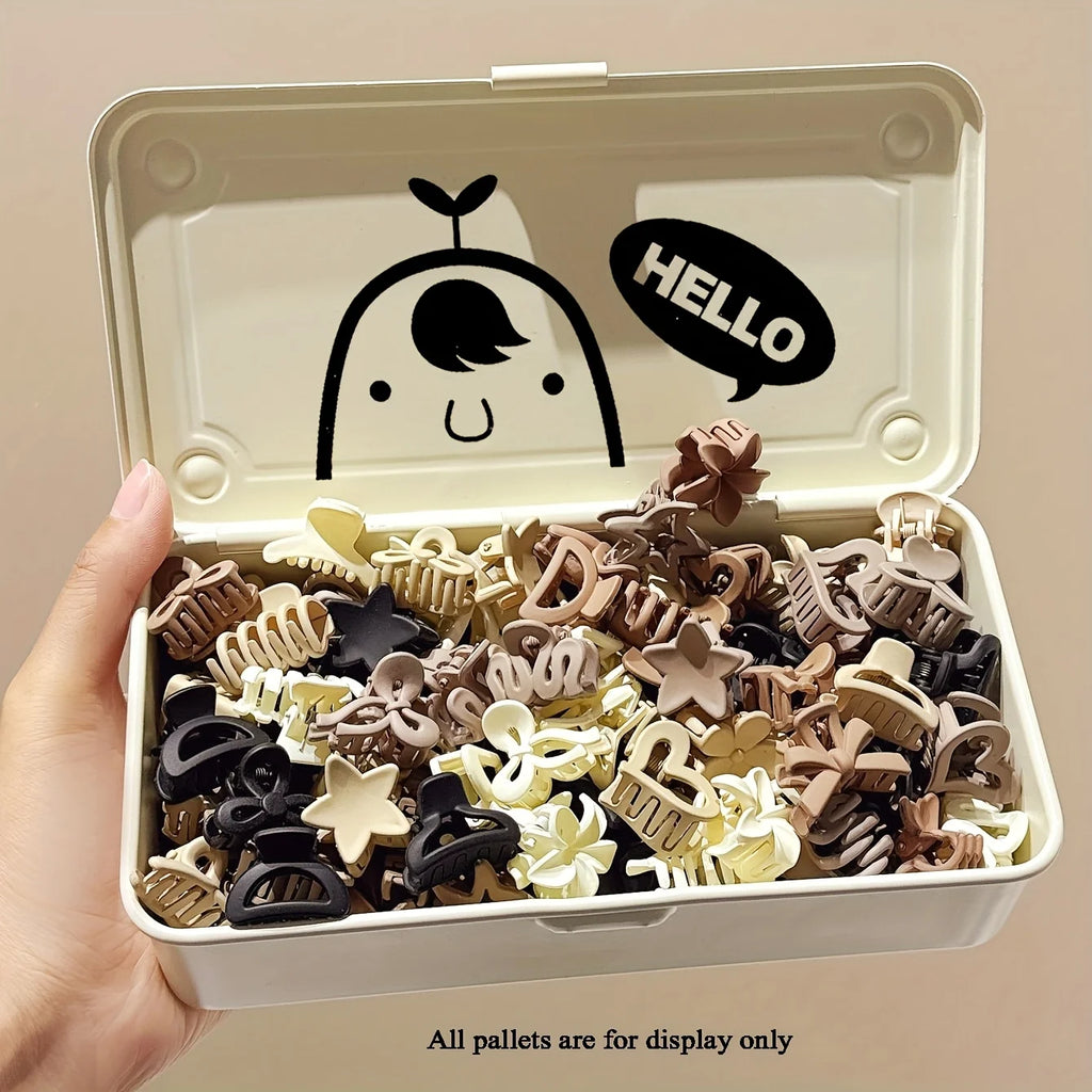 5/10/20/30pcs Beige Mixed Pack Small Clips, Cute Girl Accessories -