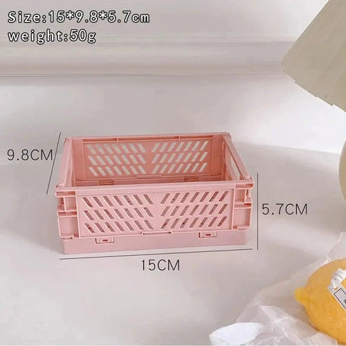 6 Color Organizing Storage Baskets Case Folding Student Desktop Basket