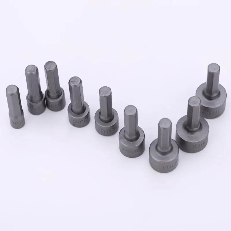 9pcs/set 5mm-13mm Hex Sockets Sleeve Nozzles Nut Driver Set