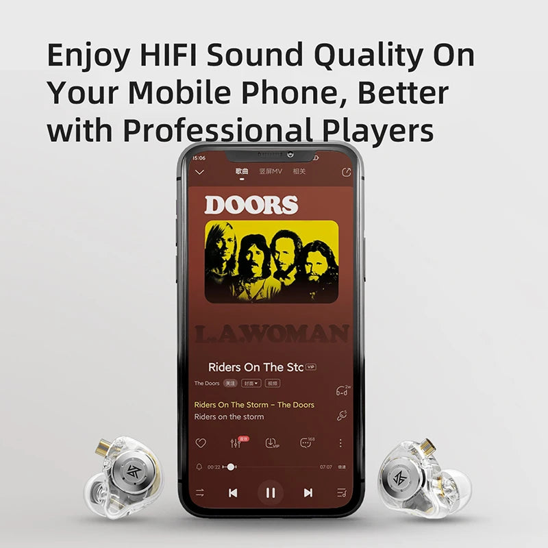 KZ EDX PRO IEM Earphones Bass Sound Earbuds Dynamic Drive HiFi