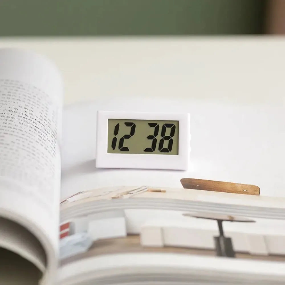 Mini LCD Digital Table Dashboard Desk Electronic Clock for Desktop