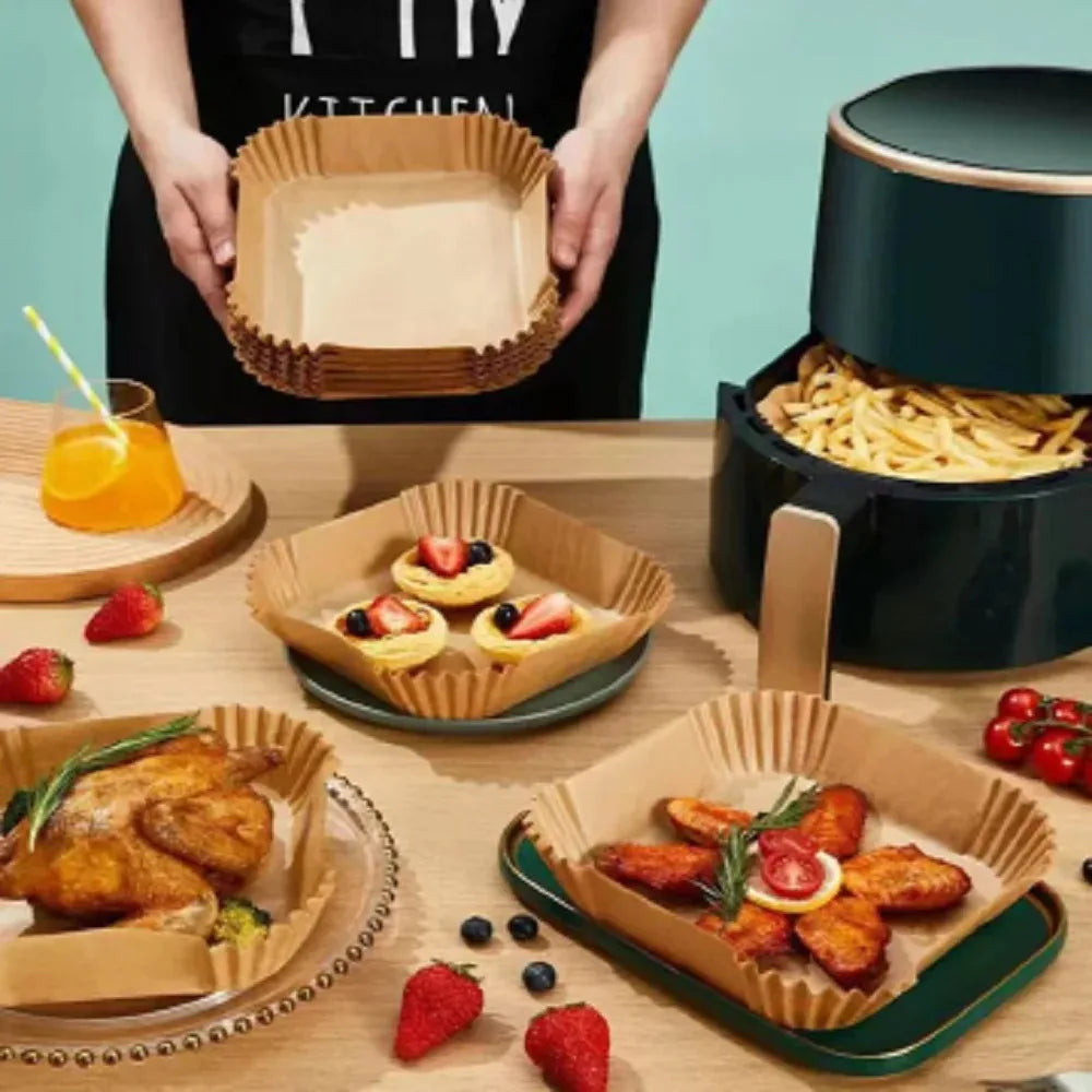 50 PCS Air Fryer Blotting Paper, Baking Blotting Paper, Food Grade