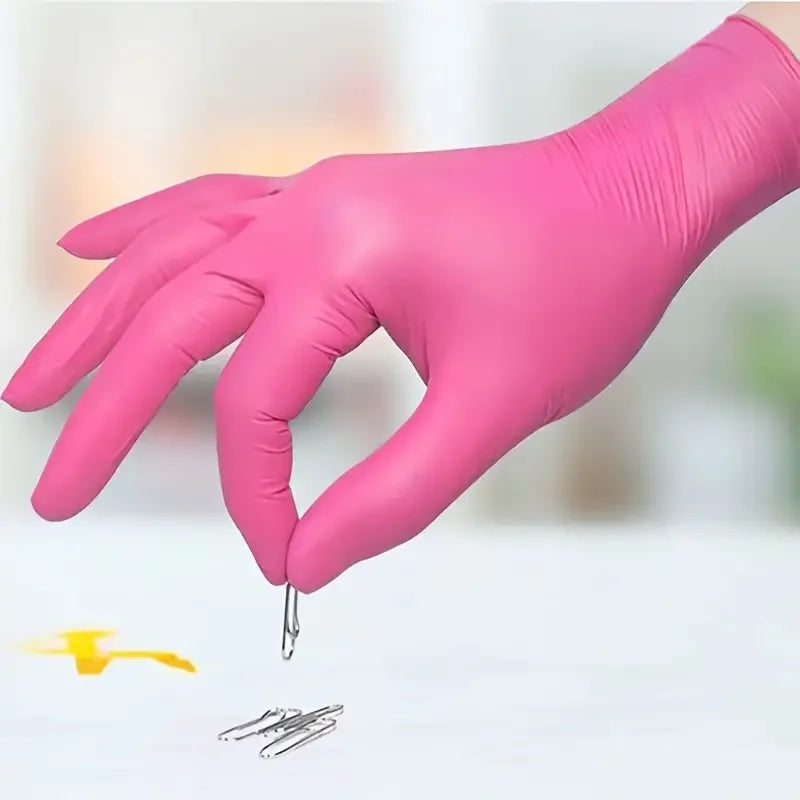 Fuchsia Nitrile Disposable Gloves 20/100PCS 3-mil Powder & Latex Free