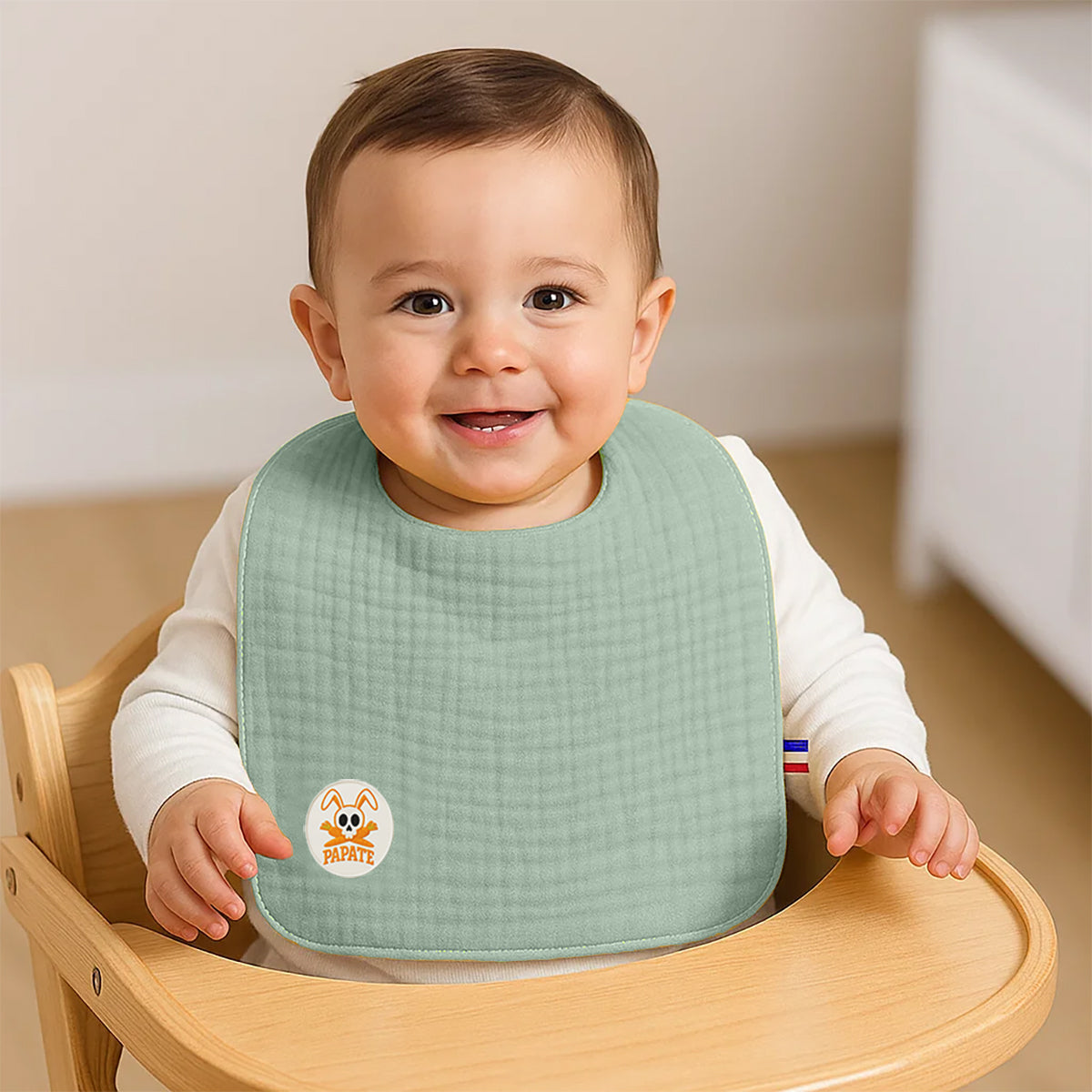 Organic Cotton Bib - Green