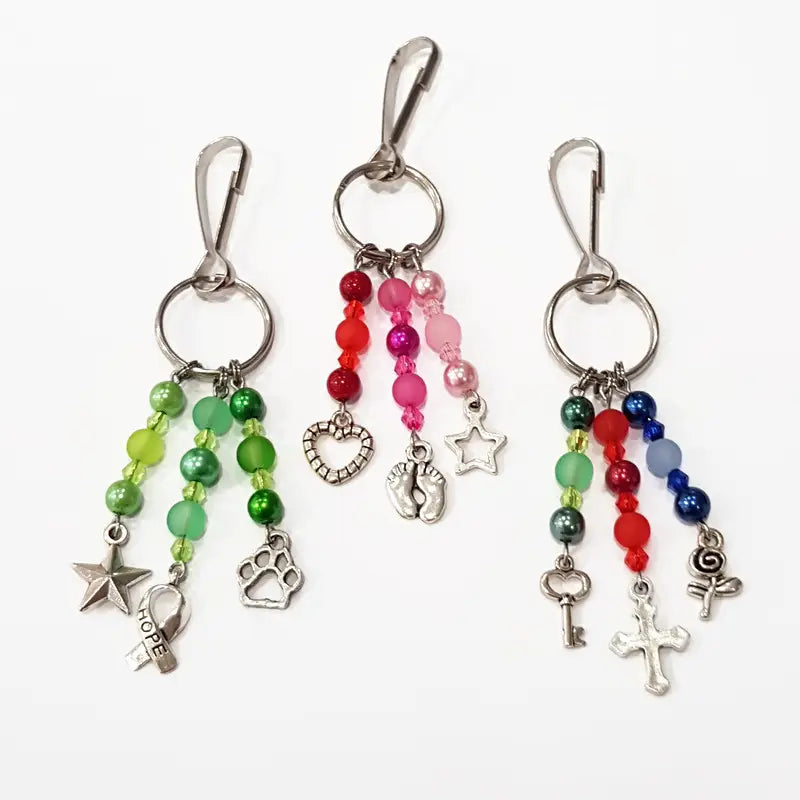 Porte-clés perles et breloques / Keychain beads and charms