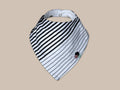 BLACK + WHITE STRIPED | Premium Plus Baby Bandana Bib (organic cotton)