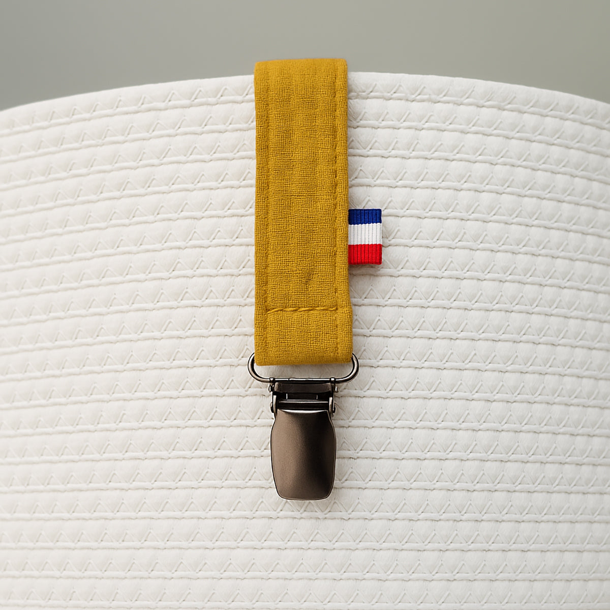 Organic Cotton Pacifier Clip - Honey